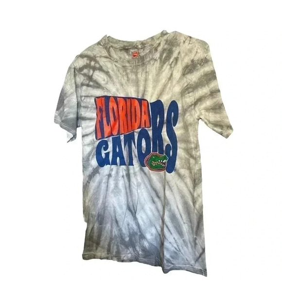 FLORIDA GATORS SIZE SMALL TIE DYE GRAY TEE SHIRT - Picture 1 of 2